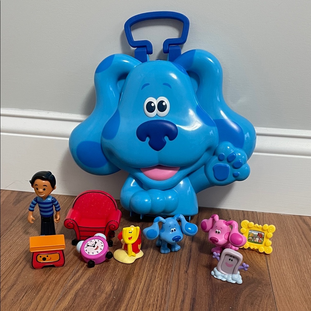 Blues Clues & You - Take Along Friends Set 10 Figures & Blues Carrying Case